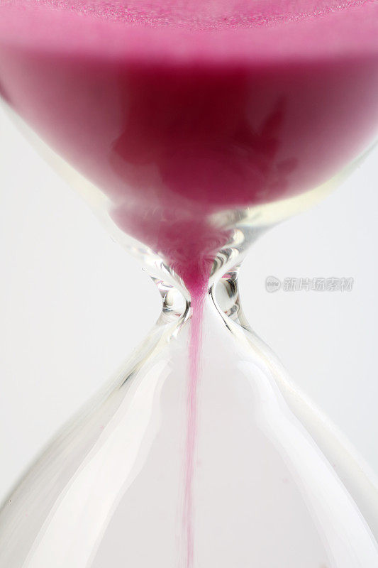 Close up of hourglass clock
